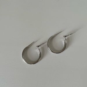 Silver Hoop Earrings!